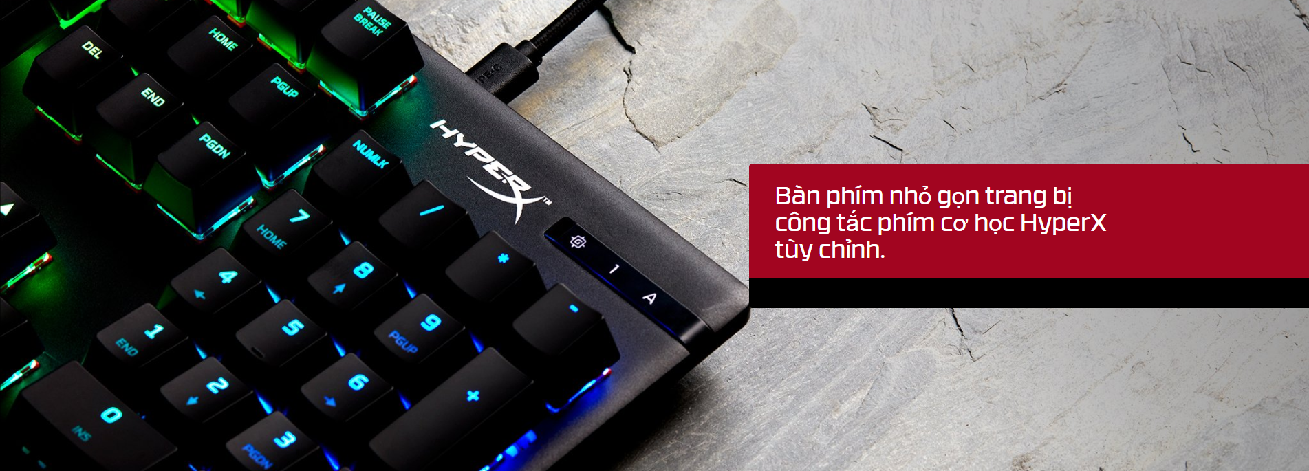 Giới thiệu Bàn phím HyperX Alloy Origins (USB/HyperX Blue Switch) (HX-KB6BLX-US)